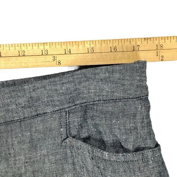 J. Jill Linen Pants Womens Large Petite Gray Wide Leg Elastic Waistband Relaxed - Picture 10 of 15